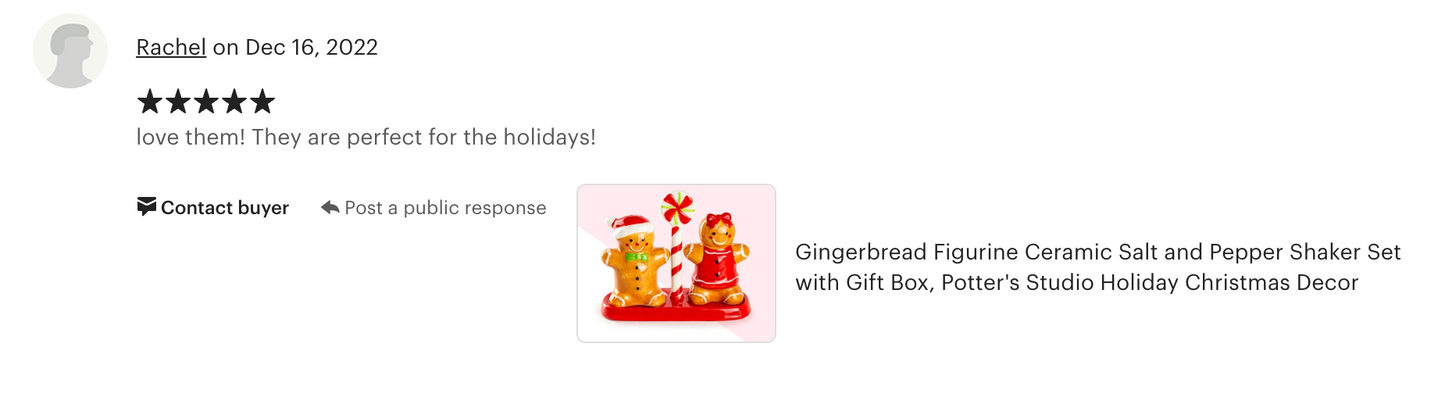 Gift Boxed Gingerbread Figurine Salt and Pepper Shaker Set