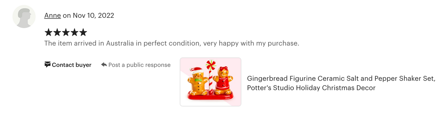 Gift Boxed Gingerbread Figurine Salt and Pepper Shaker Set