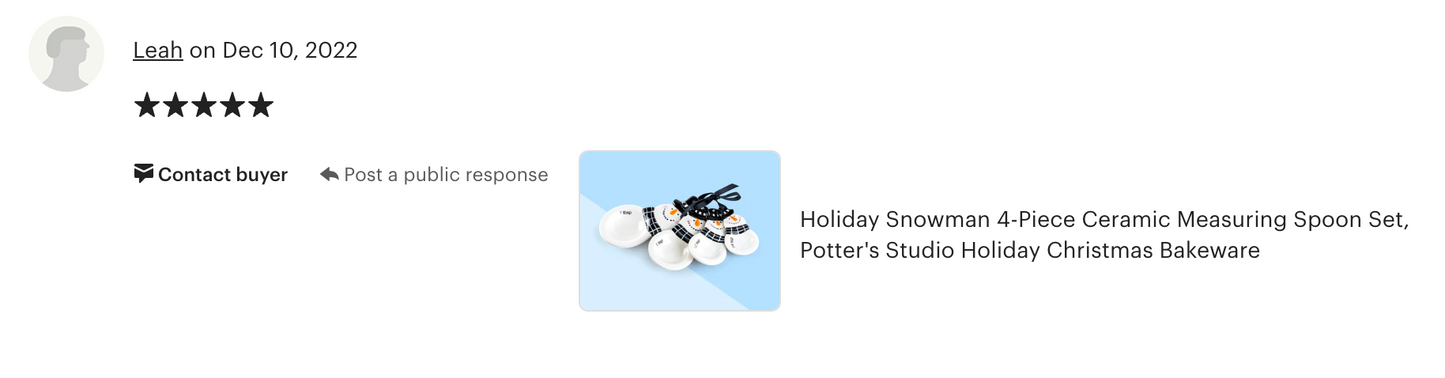 Happy Snowmen 4-Piece Ceramic Measuring Spoon Set