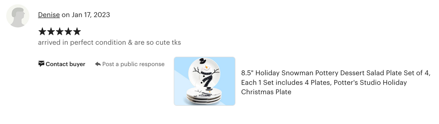 Happy Snowman Dessert/Salad Plate