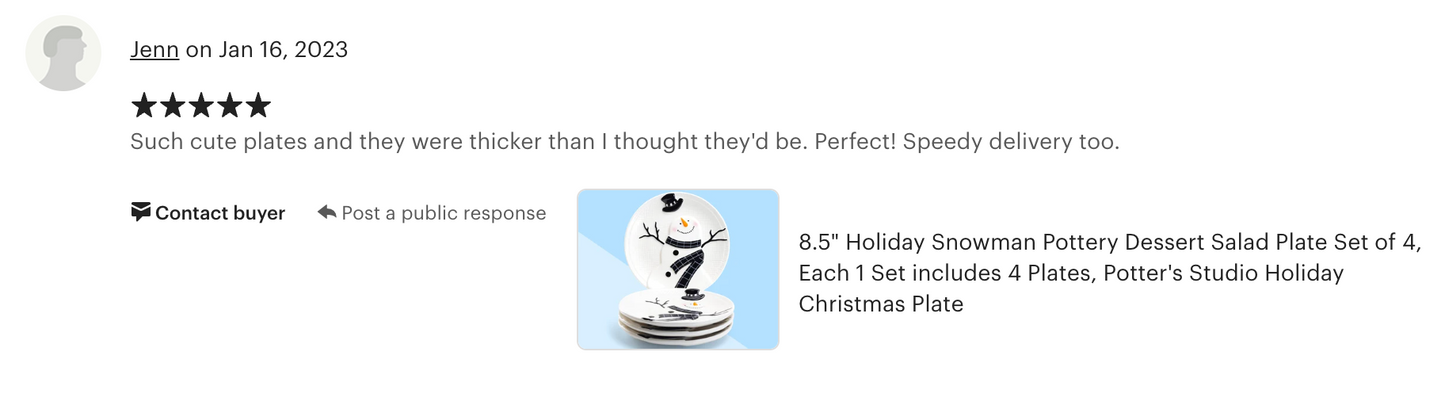 Happy Snowman Dessert/Salad Plate
