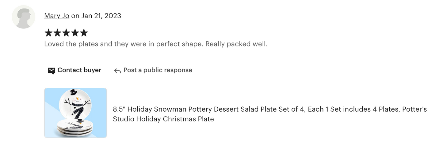 Happy Snowman Dessert/Salad Plate