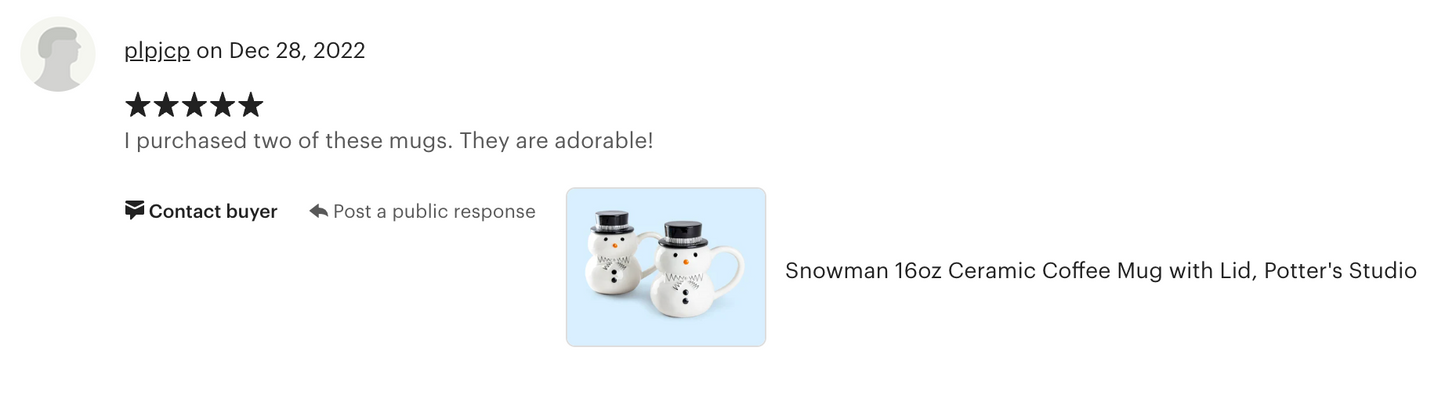 Snowman Coffee Mug with Lid