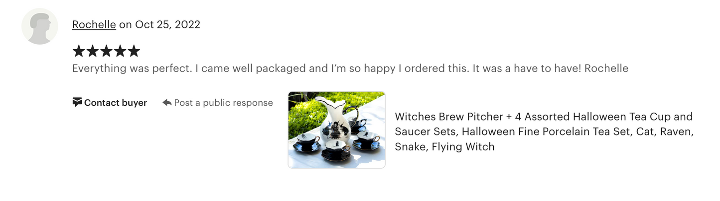 Witches Brew Pitcher + 4 Assorted Halloween Tea Cup and Saucer Sets - Ver. A