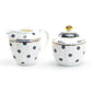 Grace Teaware Dark Grey Dots Fine Porcelain Sugar & Creamer Set