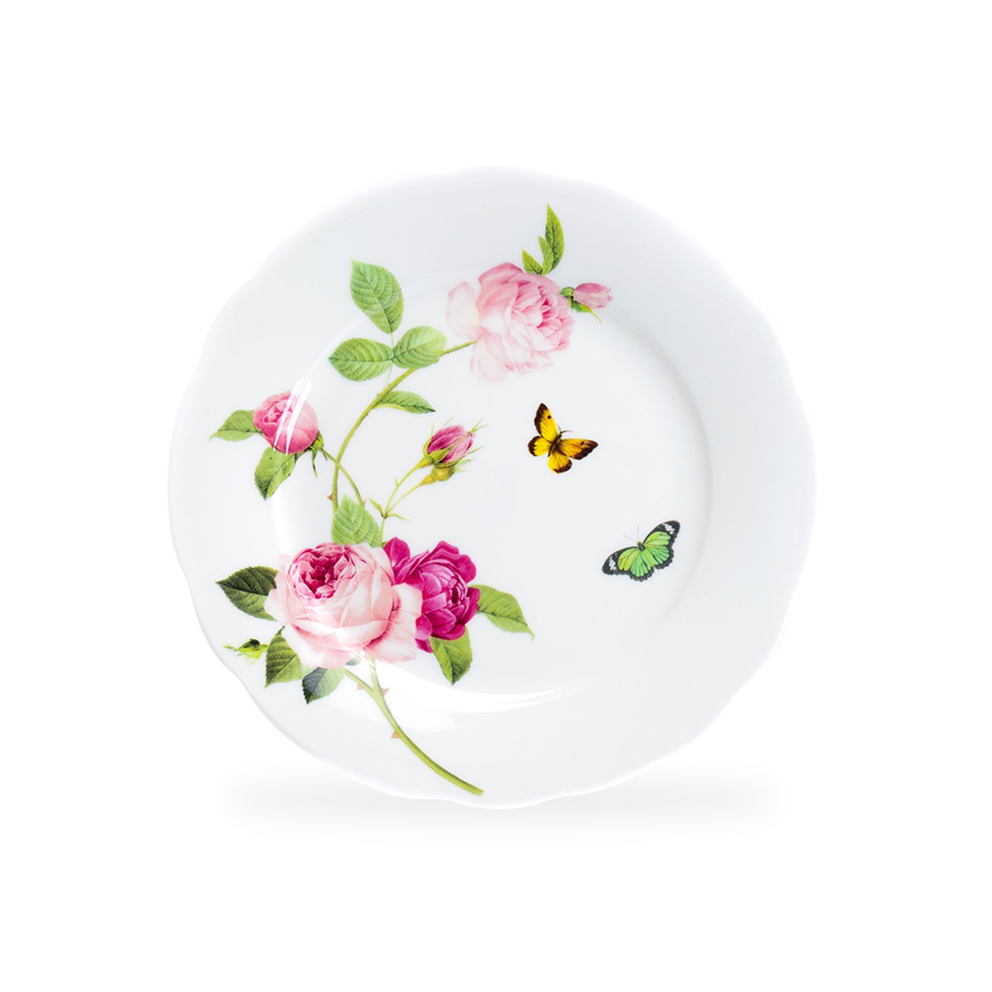 Stechcol Gracie Bone China Kensington Pink Rose Dessert Plate