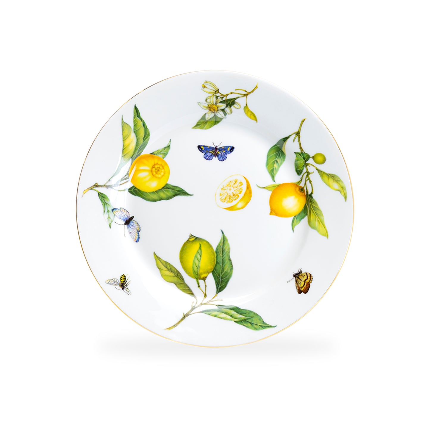 Grace Teaware Lemon Bee Fine Porcelain dessert salad plate