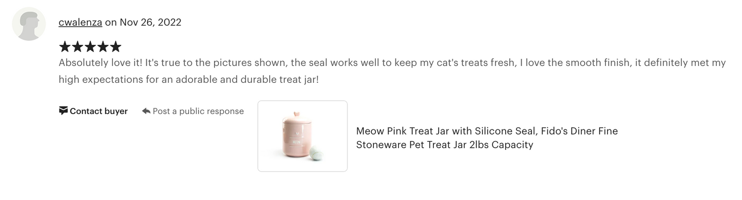 Woof Pink Treat Jar