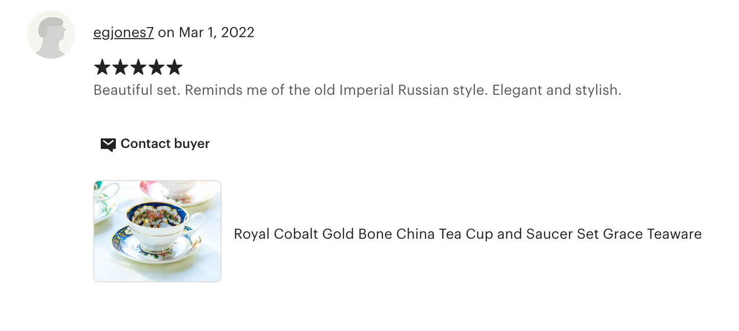 Royal Cobalt Gold Bone China Tea Cup and Saucer