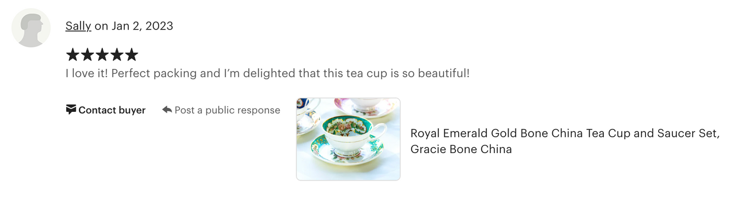 Royal Emerald Gold Bone China Tea Cup and Saucer