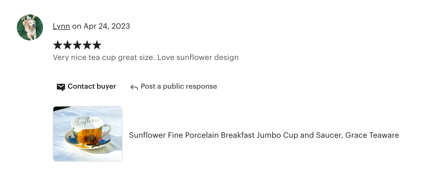Sunflower Fine Porcelain Jumbo Cup and Saucer