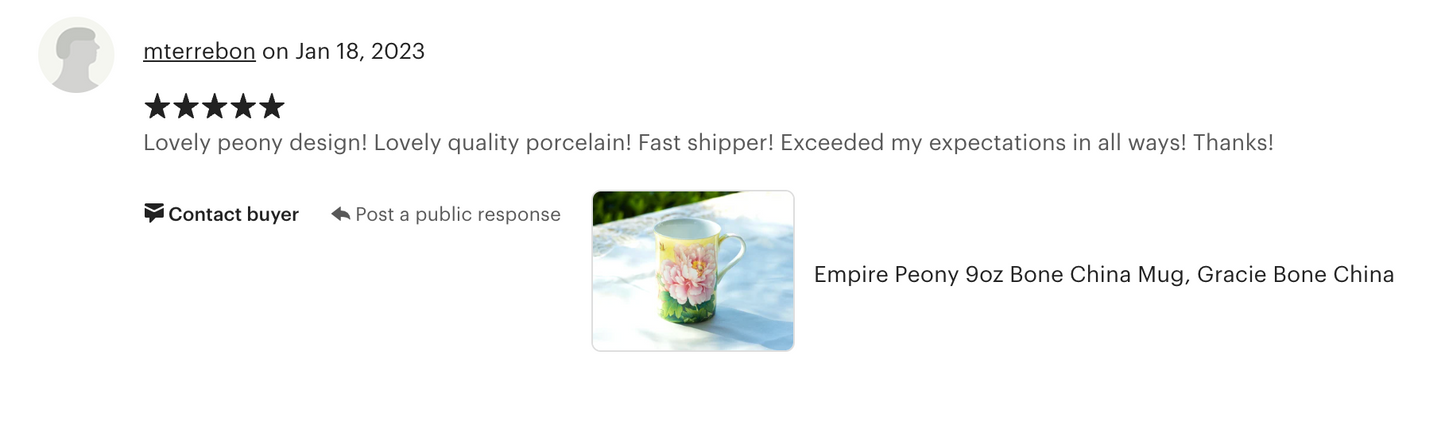 Empire Peony Bone China Mug