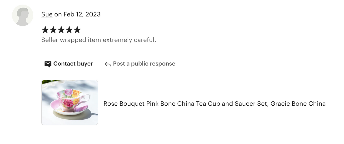 Rose Bouquet Pink Bone China Tea Cup and Saucer