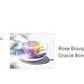 Rose Bouquet Purple Bone China Tea Cup and Saucer