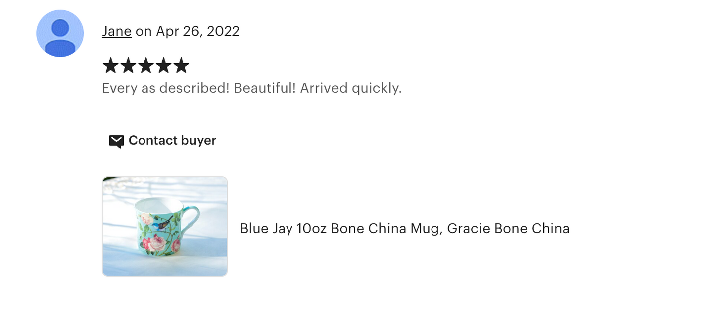 Blue Jay Pink Rose Garden Bone China Mug