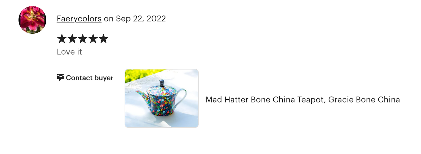 Mad Hatter Bone China Teapot