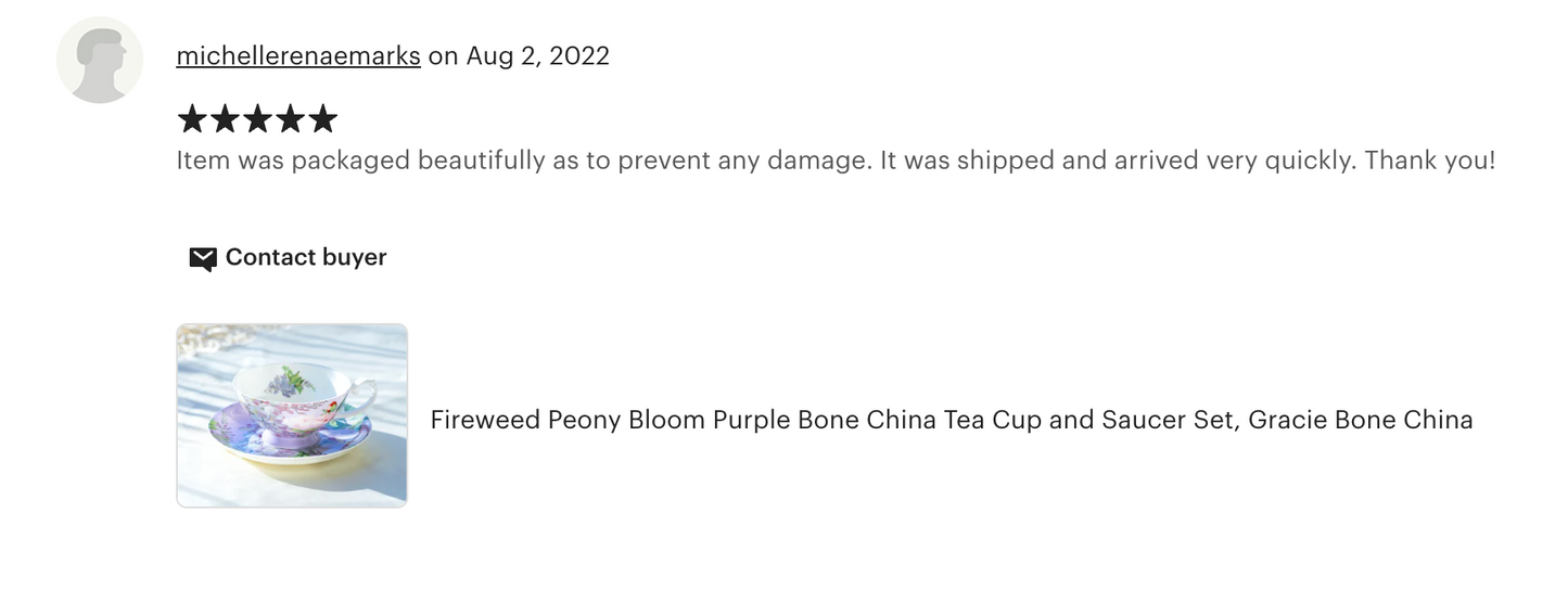 Peony Purple Bone China Cup and Saucer