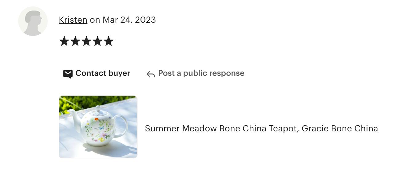 Summer Meadow Bone China Teapot