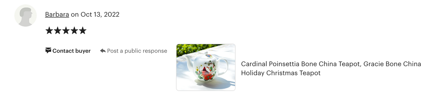 Cardinal Poinsettia Bone China Teapot