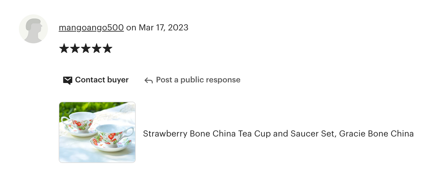 Strawberry Bone China Tea Cup and Saucer