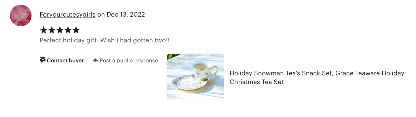 Holiday Snowmen Tea's Snack Set
