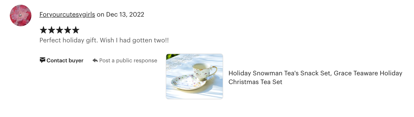 Holiday Snowman Tea's Snack Set