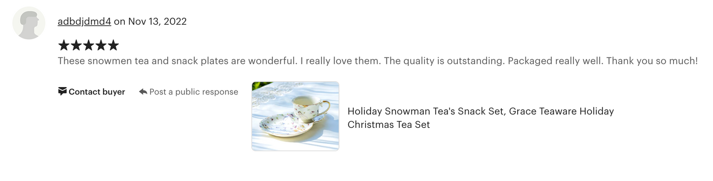 Holiday Snowmen Tea's Snack Set