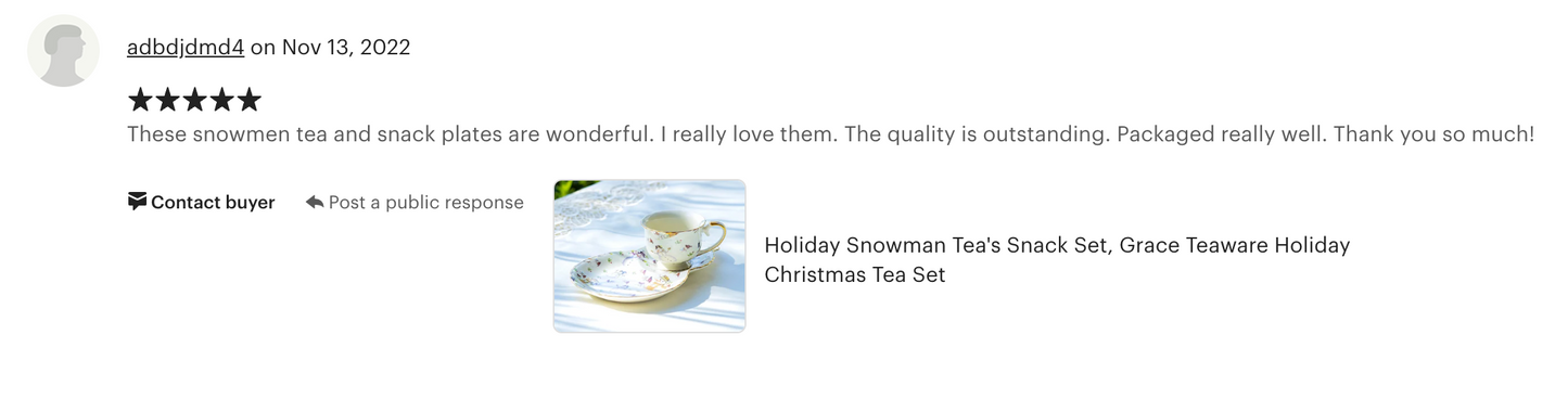 Holiday Snowman Tea's Snack Set