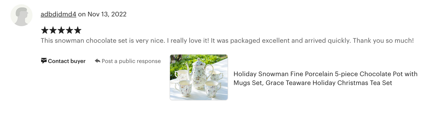 Holiday Snowmen Chocolate Pot with Mugs Set