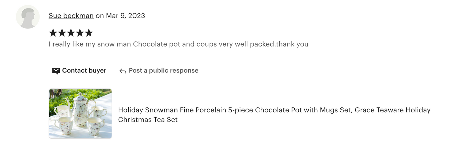 Holiday Snowman Chocolate Pot with Mugs Set