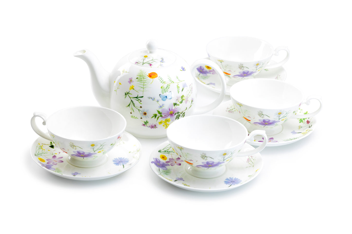 Stechcol Gracie Bone China Summer Meadow Tea Set