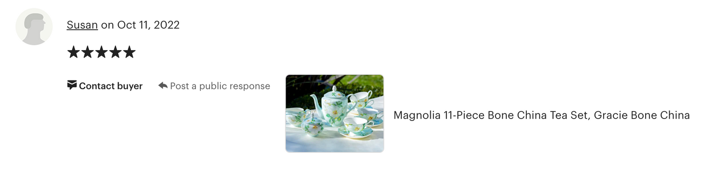 Magnolia Bone China Tea Set