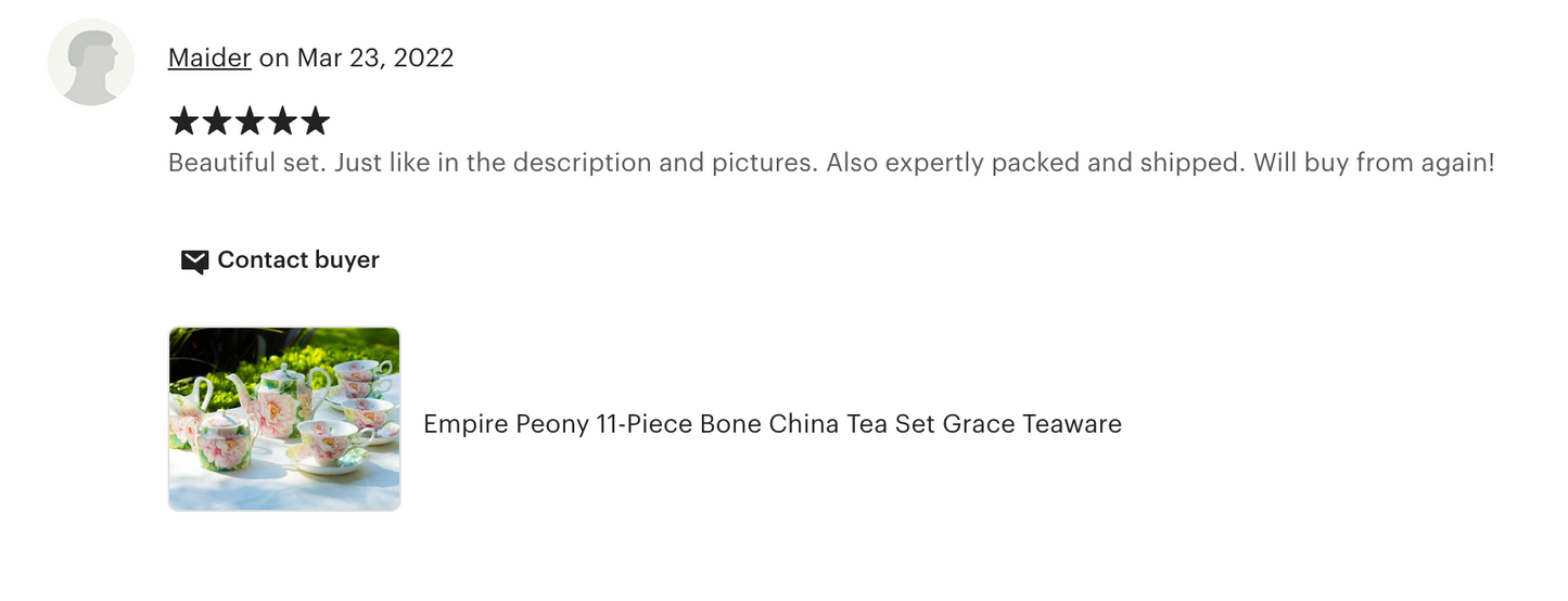 Empire Peony Bone China 11-Piece Tea Set