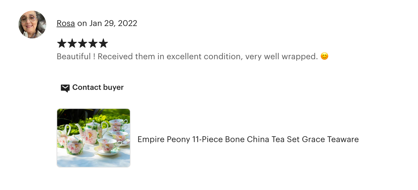 Empire Peony Bone China 11-Piece Tea Set