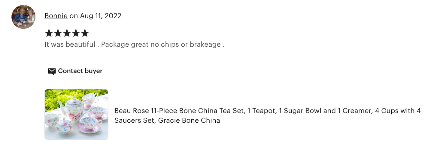Beau Rose Bone China Tea Set