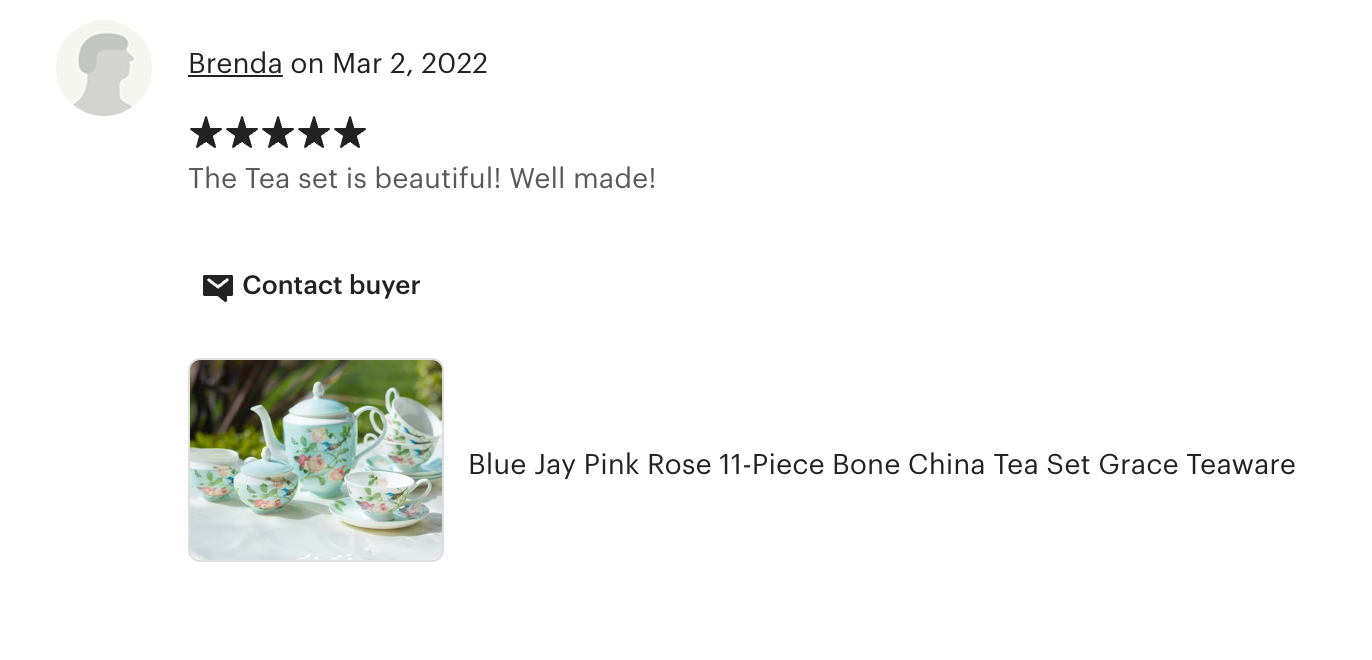 Blue Jay Bone China Tea Set