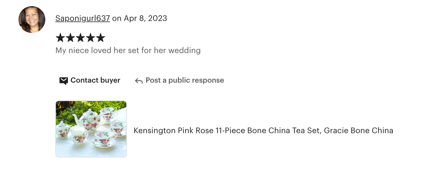 Kensington Pink Rose Bone China 11-Piece Tea Set