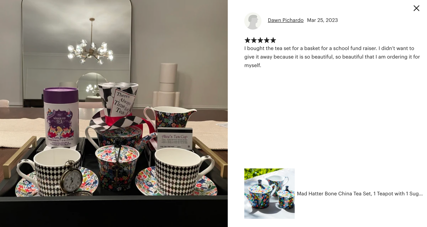 Mad Hatter Bone China Tea Set