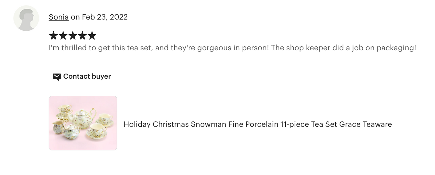 Holiday Snowmen Tea Set
