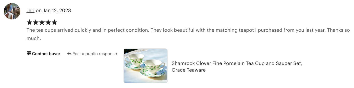 Shamrock Fine Porcelain Tea Cup and Saucer