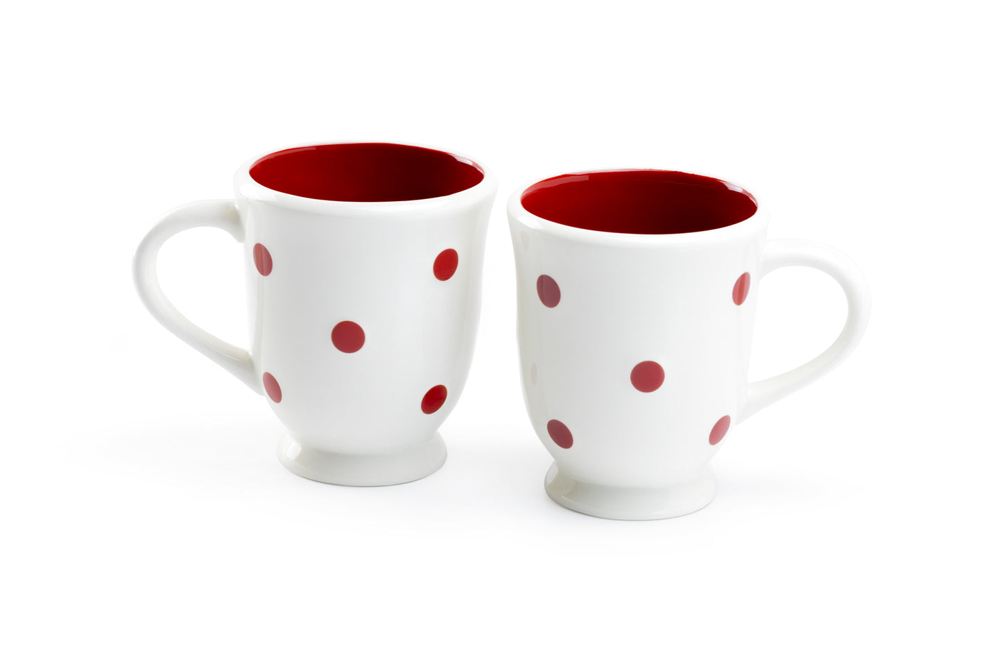 Terramoto Polka Dots Mug - Red on White