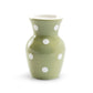 Terramoto Ceramic Polka Dots Vase - White on Sage