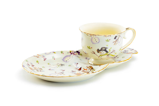 Holiday Snowmen Tea's Snack Set