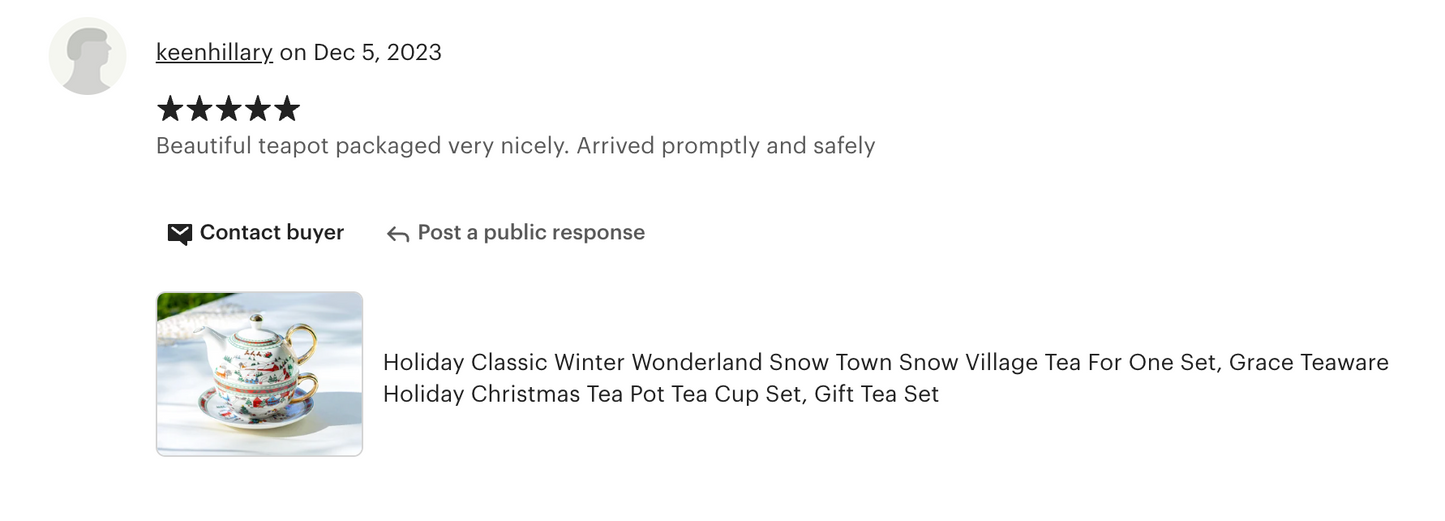 Holiday Winter Wonderland Tea For One Set