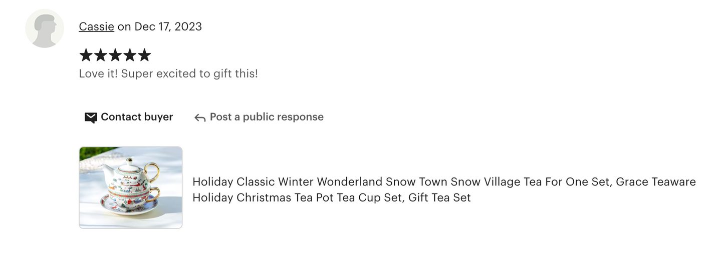 Holiday Winter Wonderland Tea For One Set