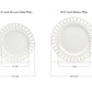 White Heirloom Fine Porcelain 8.15" Dessert/10.25" Dinner Plate