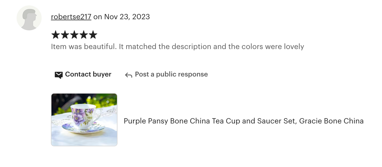 Purple Pansy Bone China Tea Cup and Saucer