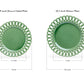 Green Heirloom Fine Porcelain 8" Dessert/10.4" Dinner Plate