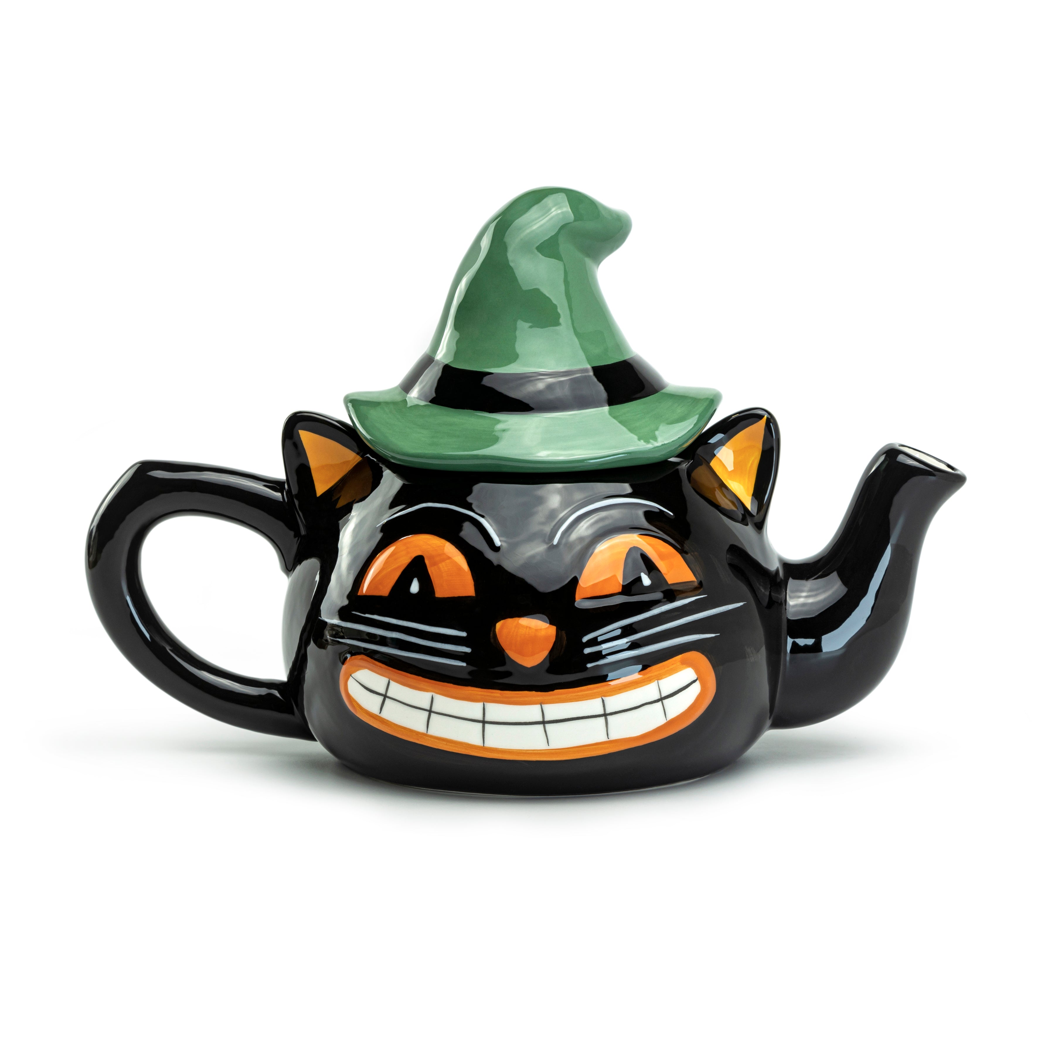 Cat Teapot | Japanese Traditional shops Style Ceramic Black Cat Teapot