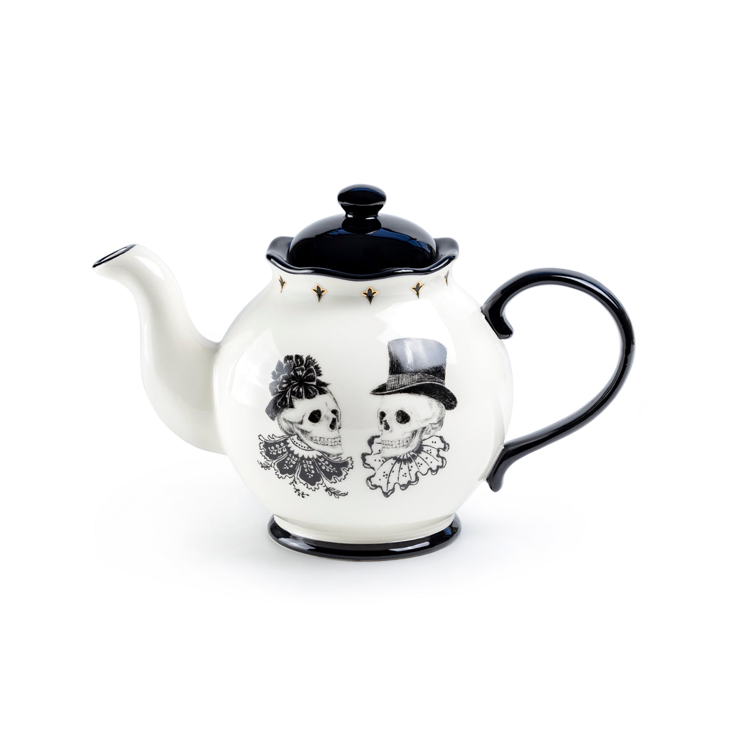 Halloween Victorian Skulls Teapot